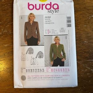 Burda Style Vintage Blazer Jacket Pattern #7321 Multiple sizes included 10-24